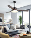 WOMO 3 Wood Blade Ceiling Fan Lamp - WM5174 thumbnail