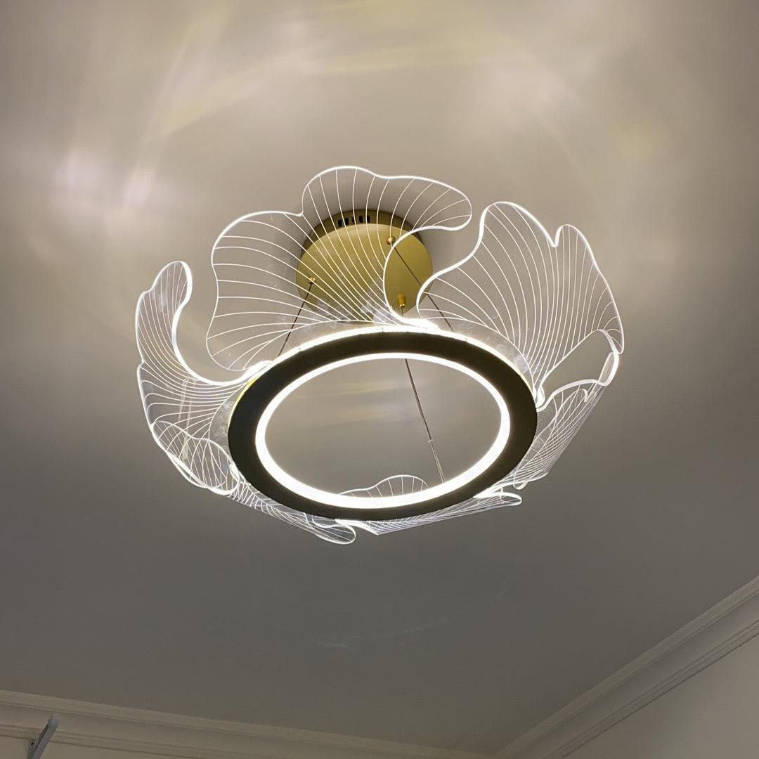 WOMO Acrylic Ginkgo Leaf Chandelier-WM2000