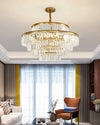 WOMO Tiered Gold Crystal Prism Chandelier-WM2653 thumbnail