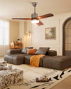 WOMO Silver and Walnut Ceiling Fan Lamp - WM5149 thumbnail