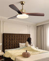 WOMO Gold Wood Ceiling Fan with Bright Light - WM5171 thumbnail