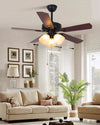 WOMO Vintage Glass Ceiling Fan Chandelier-WM5121 thumbnail