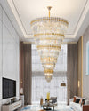 WOMO Tiered Tapered Gold Crystal Chandelier-WM2533 thumbnail