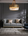 WOMO Gold Round Crystal Prism Chandelier-WM2185a thumbnail