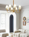 WOMO Gold Fabric Shaded Chandelier-WM2951 thumbnail