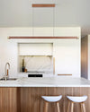WOMO Walnut Linear Led Pendant Light-WM2520 thumbnail