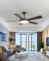 WOMO 5 Blade Mid Century Modern Ceiling Fan Lamp-WM5113 thumbnail