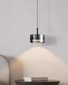 WOMO Black Glass Drum Pendant Light-WM2592 thumbnail