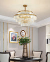 WOMO Tiered Gold Crystal Prism Chandelier-WM2653 thumbnail