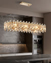 WOMO Gold Crystal Long Oval Chandelier-WM2403 thumbnail
