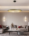 WOMO Black and Gold Ring LED Chandelier-WM2119a thumbnail