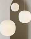 WOMO Lantern Ribbed Milk Glass Pendant Light-WM2676 thumbnail