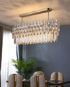 WOMO Rose Gold Linear Crystal Chandelier-WM2546 thumbnail