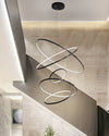 WOMO Black Tiered Circular Led Chandelier-WM2652 thumbnail