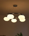 WOMO Fluted Glass Globe Round Chandelier-WM2767 thumbnail