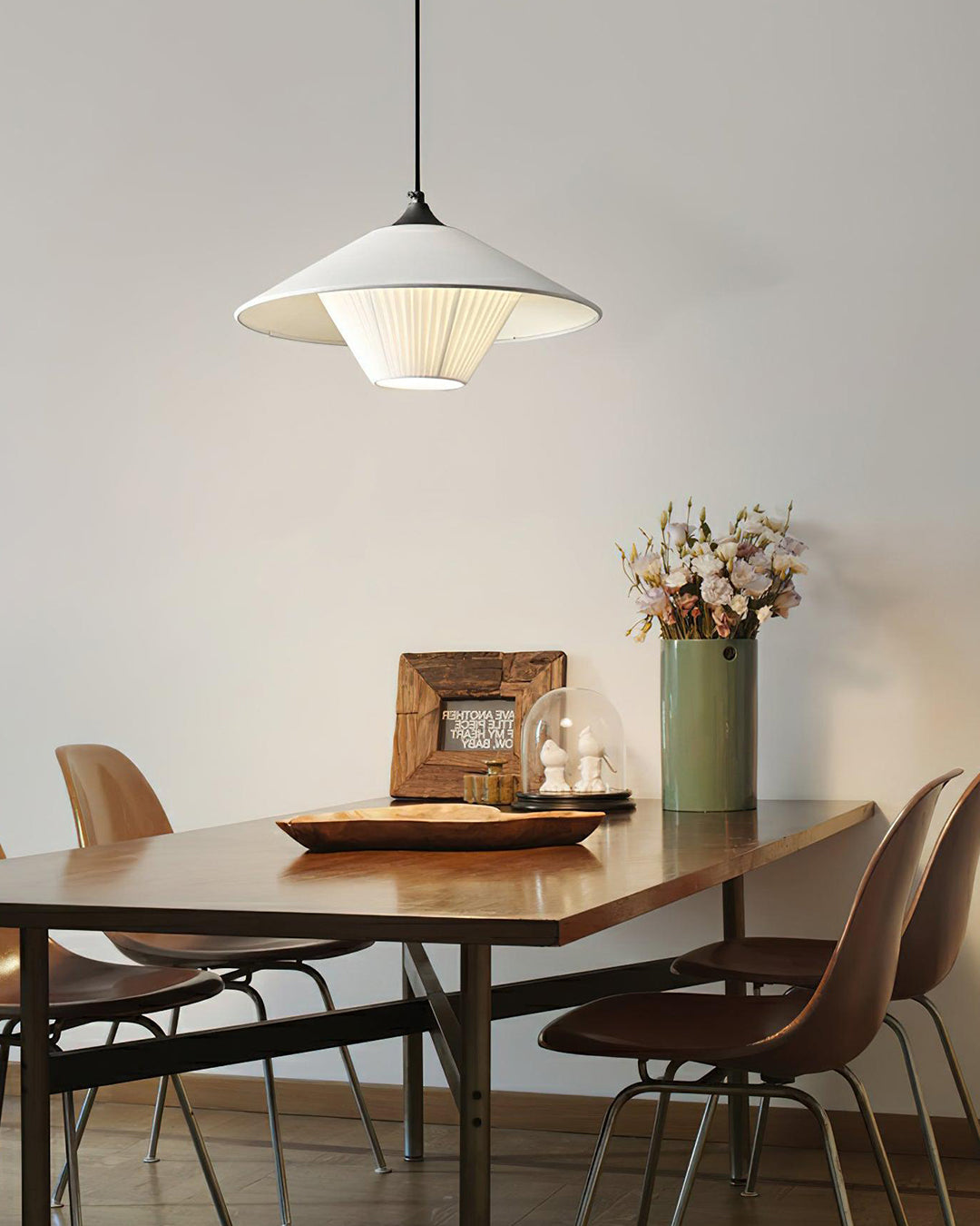 WOMO Leather Cone Pendant Light-WM2952