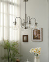 WOMO Clear Glass Globe Arm Chandelier-WM2719 thumbnail