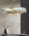 WOMO Enamel Round Brass Chandelier-WM2335 thumbnail