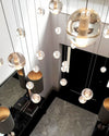 WOMO Cascading Glass Ball Dining Room Chandelier-WM2648 thumbnail
