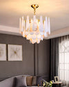 WOMO Tiered Raindrop Alabaster Chandelier-WM2395 thumbnail