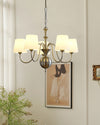 WOMO Glass Shaded Arm Chandelier-WM2946 thumbnail