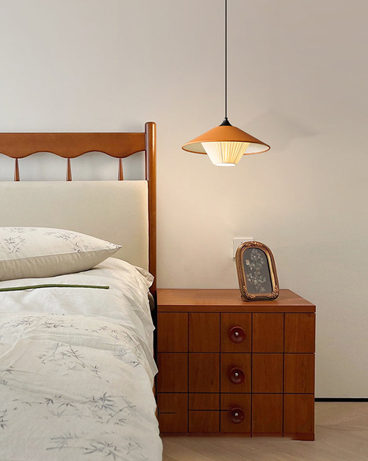 WOMO Leather Cone Pendant Light-WM2952