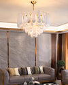 WOMO Tiered Raindrop Alabaster Chandelier-WM2395 thumbnail
