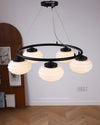 WOMO Fluted Glass Globe Round Chandelier-WM2767 thumbnail