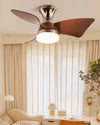 WOMO Small Silver Low Profile Ceiling Fan Lamp - WM5150 thumbnail