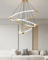 WOMO Tiered Circular Led Brass Chandelier-WM2342 thumbnail