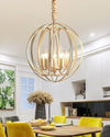 WOMO Gold Orb Cage Chandelier-WM2593 thumbnail