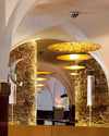 WOMO Gold Tiered Discs Chandelier-WM2475 thumbnail