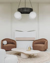 WOMO Round Frosted Glass Globe Chandelier-WM2717 thumbnail