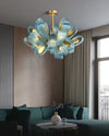 WOMO Peacock Blue Art Glass Chandelier-WM2213b thumbnail