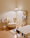 WOMO Rattan Fabric Cone Floor Lamp-WM7095 thumbnail