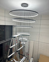 WOMO Black Tiered Circular Led Chandelier-WM2652 thumbnail