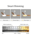 WOMO White Modern Ceiling Fan Lamp-WM5085 thumbnail