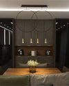 WOMO Staggered Black Ring Pendant Light-WM2609 thumbnail