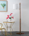 WOMO Wood Fabric Shaded Floor Lamp-WM7101 thumbnail