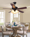 WOMO Vintage Glass Ceiling Fan Chandelier-WM5121 thumbnail
