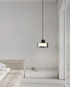 WOMO Black Glass Drum Pendant Light-WM2787 thumbnail