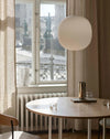 WOMO Lantern Ribbed Milk Glass Pendant Light-WM2676 thumbnail