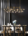 WOMO Firefly Gold Branch Linear Chandelier-WM2553 thumbnail