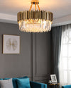 WOMO Gold Round Crystal Prism Chandelier-WM2185a thumbnail