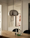 WOMO Silver Fluted Dome Pendant Light-WM2660 thumbnail