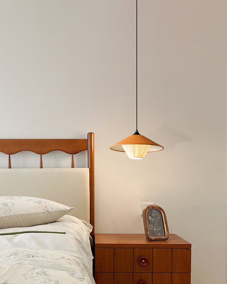 WOMO Leather Cone Pendant Light-WM2952