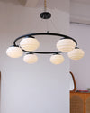WOMO Fluted Glass Globe Round Chandelier-WM2767 thumbnail