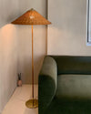 WOMO Rattan Fabric Cone Floor Lamp-WM7095 thumbnail