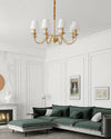 WOMO Gold Fabric Shaded Chandelier-WM2951 thumbnail
