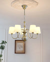 WOMO Glass Shaded Arm Chandelier-WM2946 thumbnail
